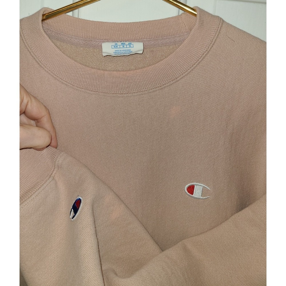 Champion Reverse Weave Sweatshirtā Men's Med Crewneck Pullover Dusty Rose